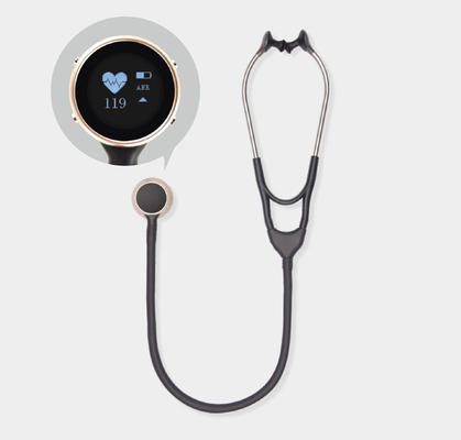 Estetoscópio digital de aço inoxidável médico equipamento médico inteligente