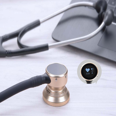 Estetoscópios médicos hospitalares mais recentes, inoxidável, usb, digital, digital, eletrônico