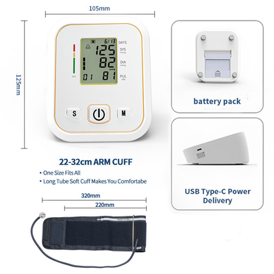 Tipo médico Sphygmomanometer do braço da casa com uma transmissão esperta da voz da exposição