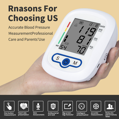 Tipo pressurização inteligente do braço de Digitas do Sphygmomanometer com relatório da voz