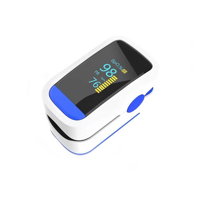 Tela rápida da cor OLED da medida quatro do oxímetro do pulso do grampo do dedo azul e branco