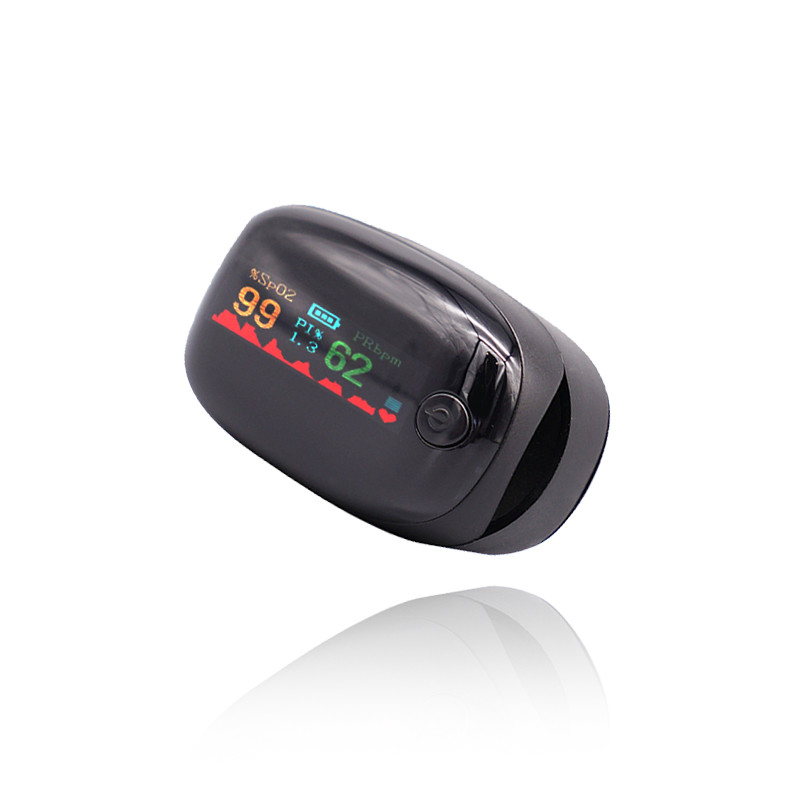 Cor médica OLED 0,96&quot; do oxímetro quatro do pulso da casa do medidor de oxigênio do sangue do dedo do ISO